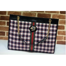 Gucci Rajah GG tote Bag in Blue Denim with web