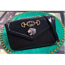 Gucci Rajah medium shoulder bags Black leather
