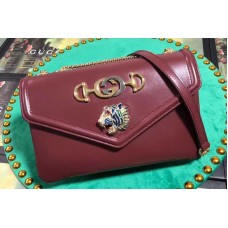 Gucci Rajah medium shoulder bags burgundy leather