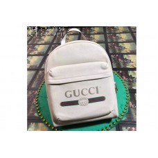 Gucci Print leather backpack white leather