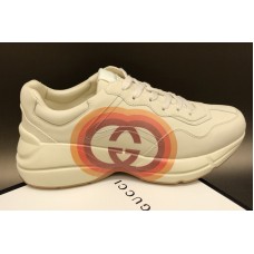 Women and Men Gucci Rhyton sneaker with Interlocking G in White Leather Women and Men Gucci Rhyton sneaker with Interlocking G in White Leather