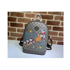 Gucci Disney x Gucci Donald Duck small backpack in Beige and ebony GG Supreme canvas Gucci Disney x Gucci Donald Duck small backpack in Beige and ebony GG Supreme canvas