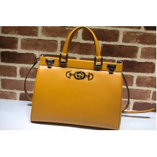 Gucci Zumi medium top handle bag in Yellow Leather Gucci Zumi medium top handle bag in Yellow Leather
