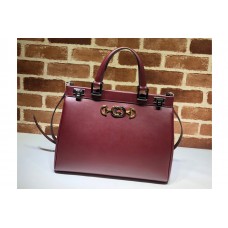 Gucci Zumi medium top handle bag in Wine Leather Gucci Zumi medium top handle bag in Wine Leather