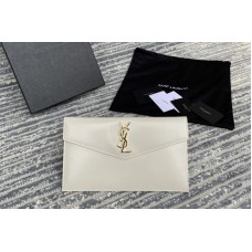 Saint Laurent uptown pouch in White Smooth Leather Saint Laurent uptown pouch in White Smooth Leather