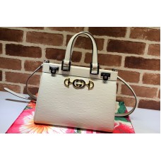 Gucci Zumi grainy leather small top handle bag in White Grainy leather Gucci Zumi grainy leather small top handle bag in White Grainy leather