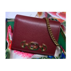 Gucci Zumi grainy leather card case wallet in Burgundy Grainy leather Gucci Zumi grainy leather card case wallet in Burgundy Grainy leather