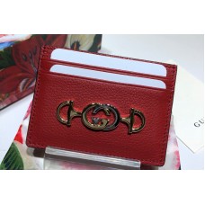 Gucci Zumi Card Holder in Red Grainy Calfskin Leather Gucci Zumi Card Holder in Red Grainy Calfskin Leather