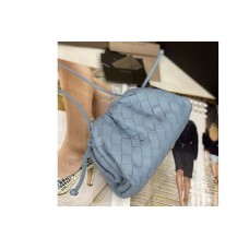 Bottega Veneta Mini Pouch in Blue Nappa leather