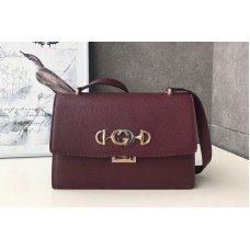 Gucci Zumi grainy leather small shoulder bag in Burgundy grainy leather Gucci Zumi grainy leather small shoulder bag in Burgundy grainy leather