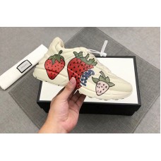 Mens and Womens Gucci Rhyton sneaker with Gucci Strawberry Mens and Womens Gucci Rhyton sneaker with Gucci Strawberry
