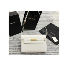 Saint Laurent MANHATTAN SHOULDER BAG IN White SMOOTH LEATHER Saint Laurent MANHATTAN SHOULDER BAG IN White SMOOTH LEATHER