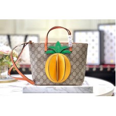 Gucci Children’s GG tote Bags with pineapple Beige/ebony GG Supreme canvas Gucci Children’s GG tote Bags with pineapple Beige/ebony GG Supreme canvas