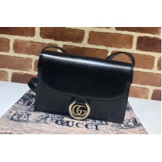 Gucci Small leather shoulder bag Black textured leather Gucci Small leather shoulder bag Black textured leather