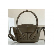 Bottega Veneta BV Mini Arco Top-handle Bag In Dark Green Calfskin Leather
