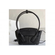 Bottega Veneta BV Mini Arco Top-handle Bag In Black Calfskin Leather