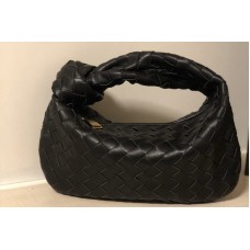 Bottega Veneta Mini BV Jodie hobo bag in Black Lambskin Leather