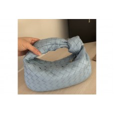 Bottega Veneta Mini BV Jodie hobo bag in Blue Lambskin Leather