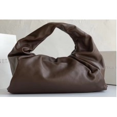 Bottega Veneta The shoulder Pouch bag in Dark Brown Calfskin Leather Bottega Veneta The shoulder Pouch bag in Dark Brown Calfskin Leather