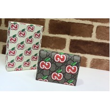 Gucci Card case wallet with GG apple print