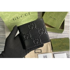 Gucci GG embossed wallet in Black GG embossed leather Gucci GG embossed wallet in Black GG embossed leather