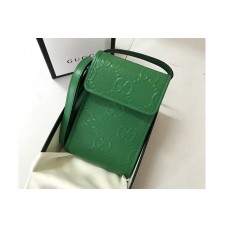 Gucci GG embossed mini bag in Green GG embossed leather