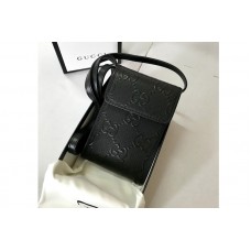 Gucci GG embossed mini bag in Black GG embossed leather