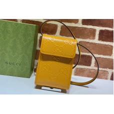 Gucci GG embossed mini bag in GG embossed yellow leather