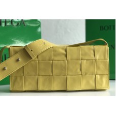 Bottega Veneta Stretch Cassette Crossbody bag in Yellow Paper Calf leather