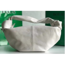 Bottega Veneta Mini top handle bag in White Calfskin Leather