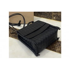 Bottega Veneta The Small Fold Crossbody back in soft Black Nappa Leather