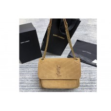 Saint Laurent NIKI MEDIUM Bag in Tan Y-QUILTED SUEDE Saint Laurent NIKI MEDIUM Bag in Tan Y-QUILTED SUEDE