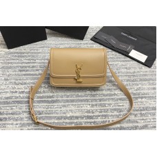 Saint Laurent SOLFERINO MEDIUM SATCHEL Bag IN Apricot BOX SAINT LAURENT LEATHER Saint Laurent SOLFERINO MEDIUM SATCHEL Bag IN Apricot BOX SAINT LAURENT LEATHER