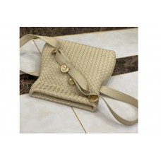 Bottega Veneta Fold Cross-body bag in Porridge Intrecciato Nappa leather