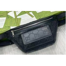 Gucci GG embossed belt bag in Black GG embossed leather