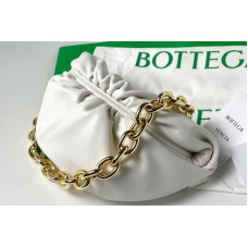 Bottega Veneta Belt Chain Pouch in White Nappa leather Bottega Veneta Belt Chain Pouch in White Nappa leather