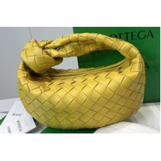 Bottega Veneta Mini Jodie boho bag in Yellow Intrecciato Nappa leather