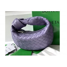 Bottega Veneta Mini Jodie boho bag in Purple Intrecciato Nappa leather