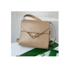 Bottega Veneta The Clip Squared shoulder bag in Almond Box Calf Leather
