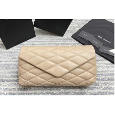 Saint Laurent sade puffer envelope clutch in Beige lambskin Saint Laurent sade puffer envelope clutch in Beige lambskin