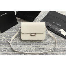 Saint Laurent le pave satchel bag in White smooth leather Saint Laurent le pave satchel bag in White smooth leather