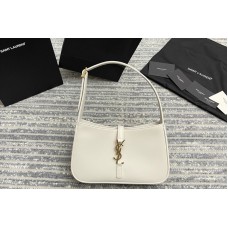 Saint Laurent LE 5 À 7 HOBO BAG IN White Smooth LEATHER Saint Laurent LE 5 À 7 HOBO BAG IN White Smooth LEATHER