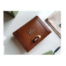 Gucci Gucci Diana card case wallet in Brown leather Gucci Gucci Diana card case wallet in Brown leather