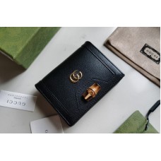 Gucci Gucci Diana card case wallet in Black leather Gucci Gucci Diana card case wallet in Black leather