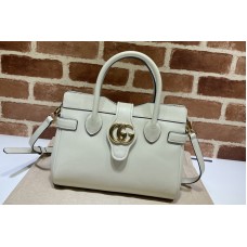 Gucci Small top handle bag with Double G in White leather Gucci Small top handle bag with Double G in White leather