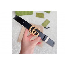 Gucci GG Marmont 30mm reversible belt in Black/White Leather Gucci GG Marmont 30mm reversible belt in Black/White Leather