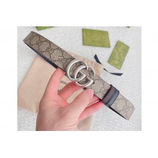 Gucci GG Marmont 30mm reversible belt in GG Supreme canvas/Black Leather Silver buckle Gucci GG Marmont 30mm reversible belt in GG Supreme canvas/Black Leather Silver buckle