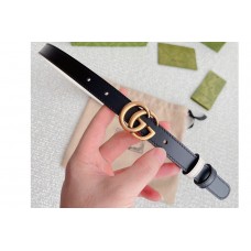 Gucci GG Marmont 20mm reversible belt in Black/White Leather Gold Buckle Gucci GG Marmont 20mm reversible belt in Black/White Leather Gold Buckle