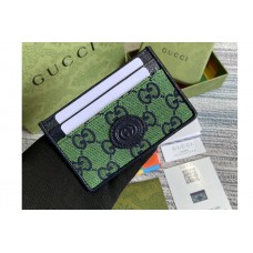 Gucci GG Multicolor card case wallet in Green and blue GG canvas Gucci GG Multicolor card case wallet in Green and blue GG canvas