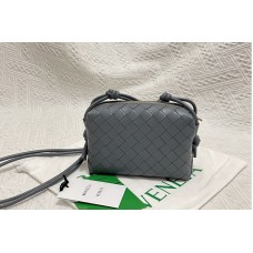Bottega Veneta Loop cross-body mini bag in Gray Intrecciato leather